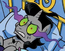 Size: 313x247 | Tagged: cracking, dark magic, derpibooru import, faic, husk, idw, king sombra, magic, meme, molting, safe, sombra eyes, spoiler:comic, spoiler:comicfiendshipismagic1