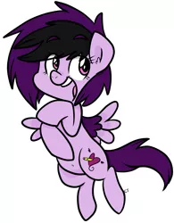 Size: 2300x2950 | Tagged: safe, artist:shinypikachu25, derpibooru import, oc, oc:spiral swirl, unofficial characters only, pegasus, pony, cute, cutie mark, drawing, female, flying, good for you, happy, heart, mare, plot, simple background, smiling, solo, white background