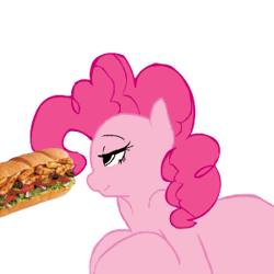 Size: 300x300 | Tagged: adorasexy, animated, artist:anotherdude, artist:moshont, artist:poneeditor, bedroom eyes, cute, derpibooru import, edit, edited edit, food, heart, licking, not porn, pinkie pie, sandwich, sandwich censorship, sexy, solo, suggestive