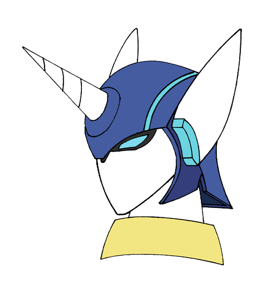 Size: 521x555 | Tagged: artist:combatkaiser, derpibooru import, mech suit, safe, shining armor, simple background, tekkaman blade, transparent background