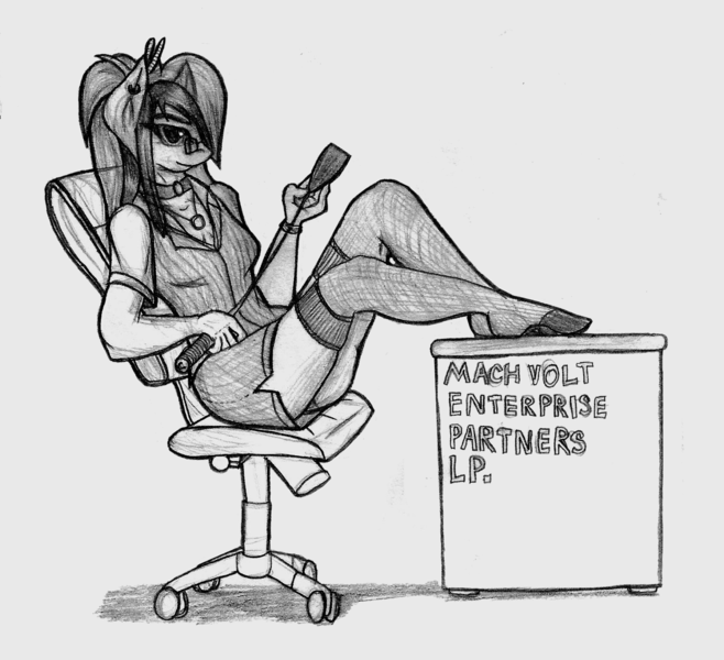 Size: 1498x1366 | Tagged: anthro, artist:mach-volt, bedroom eyes, choker, clothes, collar, derpibooru import, female, fetish, headmistress, maychi, monochrome, oc, oc:maychi, oc:stardust mach, office, riding crop, rule 63, sexy, sitting, sketch, skirt, solo, solo female, stockings, suggestive, traditional art, unofficial characters only