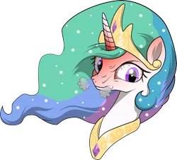 Size: 2497x2261 | Tagged: safe, artist:amberpendant, artist:kas92, derpibooru import, princess celestia, pony, angry, colored, female, mare, portrait, reaction image, simple background, solo, transparent background