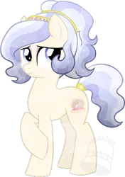 Size: 492x700 | Tagged: safe, artist:tambelon, derpibooru import, oc, oc:opalescent pearl, unofficial characters only, crystal pony, pony, female, mare, solo, watermark