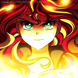 Size: 900x900 | Tagged: safe, artist:jacky-bunny, derpibooru import, sunset shimmer, human, equestria girls, my past is not today, rainbow rocks, female, solo