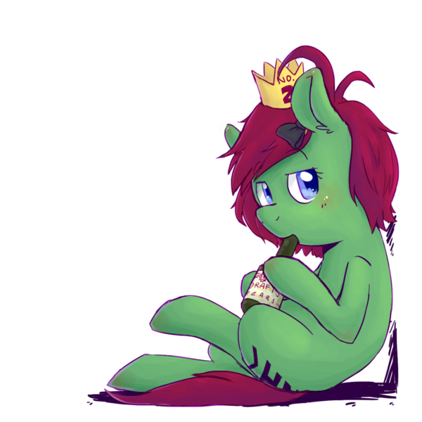 Size: 1200x1200 | Tagged: delicious tears, derpibooru import, everfree network, final draft, horse news, number 2 and proud, oc, oc:newsie, safe, solo, unofficial characters only