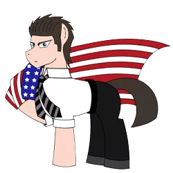 Size: 765x765 | Tagged: artist:combatkaiser, derpibooru import, flag, metal wolf chaos, michael wilson, ponified, safe, simple background, transparent background, united states