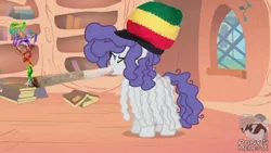 Size: 680x383 | Tagged: bridle gossip, derpibooru import, dreadlocks, edit, edited screencap, hairity, joint, ponymemes, rarity, rasta, safe, screencap