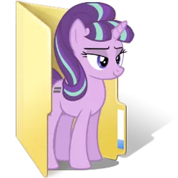 Size: 256x256 | Tagged: artist:dashiesparkle, artist:raritybro, computer icon, derpibooru import, folder, safe, simple background, solo, starlight glimmer, the cutie map, transparent background, vector