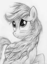 Size: 720x991 | Tagged: applejack, artist:theflyingmagpie, derpibooru import, safe, solo, traditional art, windswept mane