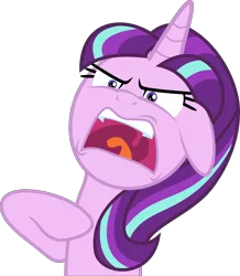 Size: 3000x3442 | Tagged: angry, artist:xebck, derpibooru import, faic, high res, meme, rage, rage face, safe, simple background, solo, starlight glimmer, the cutie map, transparent background, vector, yelling