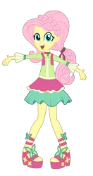 Size: 4504x8500 | Tagged: safe, artist:mixiepie, derpibooru import, fluttershy, equestria girls, friendship through the ages, rainbow rocks, 60s, absurd resolution, clothes, folk fluttershy, necklace, open mouth, simple background, solo, transparent background, vector