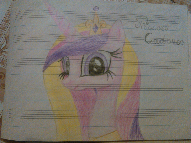 Size: 2592x1944 | Tagged: artist:frozenightpl, bust, crown, cute, derpibooru import, portrait, princess cadance, safe, solo, traditional art