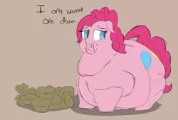 Size: 858x579 | Tagged: artist:astr0zone, belly, chubby cheeks, derpibooru import, fat, muffin, obese, piggy pie, pinkie pie, pudgy pie, suggestive, the cutie map, winnie the pink