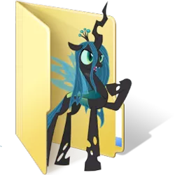 Size: 256x256 | Tagged: artist:raritybro, computer icon, derpibooru import, folder, queen chrysalis, safe, simple background, solo, transparent background, vector