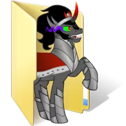 Size: 256x256 | Tagged: artist:raritybro, computer icon, derpibooru import, folder, king sombra, safe, simple background, solo, transparent background, vector