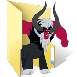 Size: 256x256 | Tagged: artist:raritybro, computer icon, derpibooru import, folder, lord tirek, safe, simple background, solo, transparent background, vector