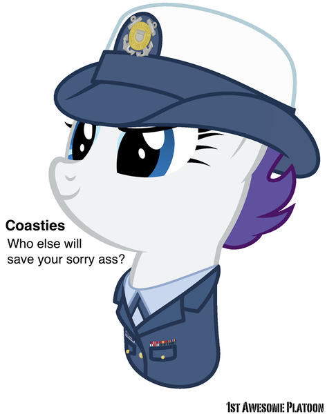 Size: 756x960 | Tagged: 1st awesome platoon, artist:ethanchang, award, coast guard, derpibooru import, military, military uniform, part of a set, rarity, ribbon, safe