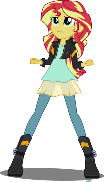 Size: 2016x3500 | Tagged: safe, artist:xebck, derpibooru import, sunset shimmer, equestria girls, my past is not today, rainbow rocks, high res, simple background, solo, transparent background, vector