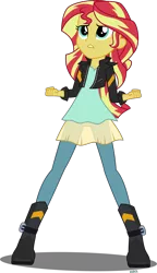 Size: 2016x3500 | Tagged: safe, artist:xebck, derpibooru import, sunset shimmer, equestria girls, my past is not today, rainbow rocks, high res, simple background, solo, transparent background, vector