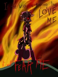 Size: 780x1025 | Tagged: angry, anthro, artist:quynzel, crying, derpibooru import, fire, friendship is witchcraft, robot, sad, safe, solo, sweetie belle, sweetie bot, terminator, text