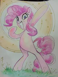 Size: 600x800 | Tagged: artist:sararichard, derpibooru import, pinkie pie, safe, solo, traditional art