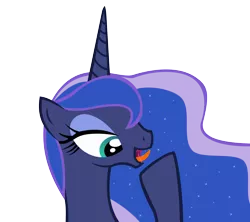 Size: 8068x7180 | Tagged: suggestive, artist:emu34b, derpibooru import, princess luna, absurd resolution, drool, female, missing accessory, open mouth, show accurate, simple background, solo, solo female, tongue out, transparent background, vector