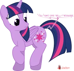 Size: 4000x3802 | Tagged: safe, artist:waveywaves, derpibooru import, twilight sparkle, twilight sparkle (alicorn), alicorn, pony, the cutie map, booty call, female, glowing cutie mark, mare, simple background, solo, transparent background, vector