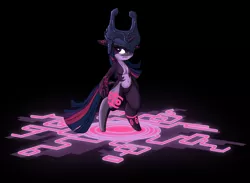 Size: 2579x1885 | Tagged: suggestive, artist:dfectivedvice, derpibooru import, twilight sparkle, pony, bipedal, breasts, crossover, fusion, midna, midna sparkle, pun, solo, the legend of zelda, the legend of zelda: twilight princess