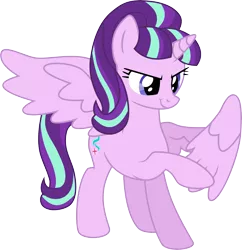 Size: 9036x9339 | Tagged: safe, artist:lunarina, derpibooru import, starlight glimmer, alicorn, pony, the cutie map, absurd resolution, alicornified, princess, princess starlight glimmer, race swap, simple background, solo, starlicorn, this will end in communism, transparent background, uh oh, vector, xk-class end-of-the-world scenario