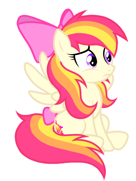 Size: 1536x2048 | Tagged: safe, artist:prismaticstars, derpibooru import, oc, oc:sunkist, unofficial characters only, pegasus, pony, bow, hair bow, solo, tail bow