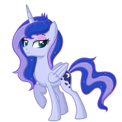 Size: 2376x2376 | Tagged: safe, artist:thecheeseburger, derpibooru import, princess luna, ponified, equestria girls, equestria girls ponified, eyeshadow, frown, looking at you, ponified humanized pony, raised eyebrow, raised hoof, simple background, solo, transparent background, vector, vice principal luna