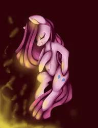 Size: 2000x2600 | Tagged: artist:catzino, blood, derpibooru import, fire, floating, pinkamena diane pie, pinkie pie, semi-grimdark, solo