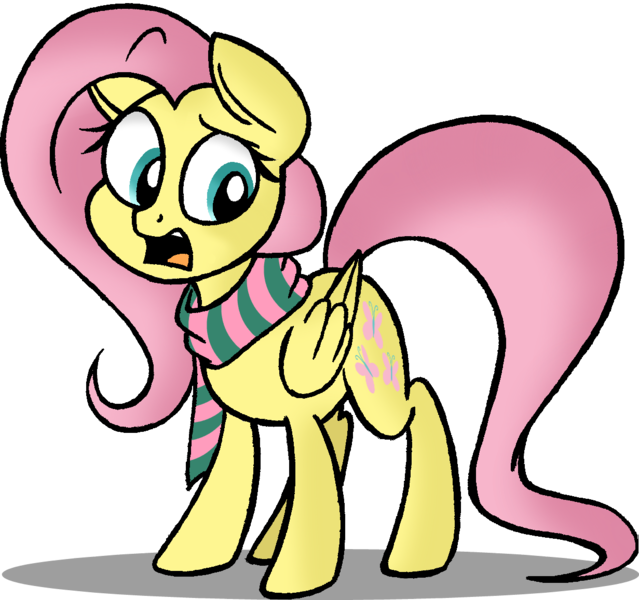 Size: 1231x1156 | Tagged: artist:strangiesleepy, clothes, derpibooru import, fluttershy, safe, scarf, solo