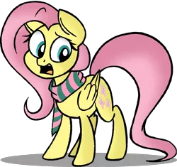 Size: 1231x1156 | Tagged: artist:strangiesleepy, clothes, derpibooru import, fluttershy, safe, scarf, solo