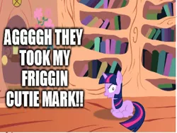 Size: 460x345 | Tagged: charlie the unicorn, derpibooru import, golden oaks library, hilarious in hindsight, image macro, meghan mccarthy, meme, safe, screencap, solo, the cutie map, twilight sparkle, twilight the unicorn, twitter