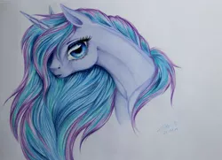 Size: 1024x741 | Tagged: safe, artist:ablm, derpibooru import, princess luna, solo, traditional art