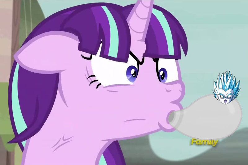 Size: 1075x717 | Tagged: angry, blowing, derpibooru import, discovery family logo, dragon ball z, edit, edited screencap, floppy ears, focus, ghost, image macro, meme, ragelight glimmer, safe, screencap, solo, starlight glimmer, super ghost kamikaze attack, the cutie map, wat