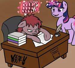 Size: 1000x900 | Tagged: artist:usagifriday, derpibooru import, gaara, naruto, ponified, safe, twilight sparkle, working