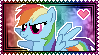 Size: 99x55 | Tagged: artist:kevfin, derpibooru import, deviantart stamp, rainbow dash, safe, solo, stamp