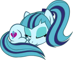 Size: 3000x2442 | Tagged: safe, artist:doctor-g, derpibooru import, sonata dusk, ponified, curled up, cute, high res, simple background, sleeping, sonatabetes, transparent background, vector