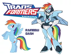 Size: 3300x2550 | Tagged: artist:inspectornills, backwards cutie mark, crossover, derpibooru import, high res, rainbot dash, rainbow dash, robot, safe, solo, transformares, transformers, transformers animated