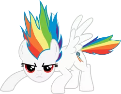 Size: 9364x7269 | Tagged: absurd resolution, artist:rainbowplasma, commission, derpibooru import, rainbow dash, safe, simple background, solo, super rainbow dash, transparent background, vector