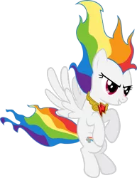 Size: 963x1246 | Tagged: artist:zacatron94, derpibooru import, element of loyalty, elements of harmony, rainbow dash, safe, simple background, solo, super rainbow dash, transparent background, vector