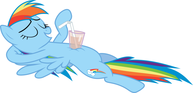 Size: 7608x3695 | Tagged: safe, artist:uxyd, derpibooru import, rainbow dash, sleepless in ponyville, drink, eyes closed, simple background, solo, straw, transparent background, vector