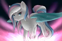 Size: 1500x1000 | Tagged: safe, artist:submerged08, derpibooru import, star catcher, pegasus, pony, g3, g3 to g4, generation leap, pink background, queen, shiny, simple background, solo, starry eyes