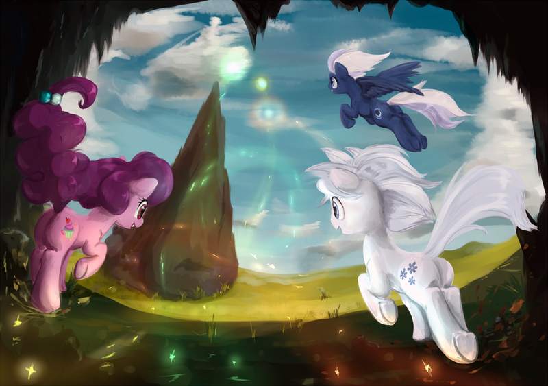 Size: 1422x1000 | Tagged: artist:scootiebloom, derpibooru import, double diamond, equal four, first person view, night glider, safe, scene interpretation, sugar belle, the cutie map