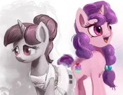 Size: 740x568 | Tagged: safe, artist:raikoh, derpibooru import, sugar belle, pony, unicorn, the cutie map, duality, equal cutie mark, equalized