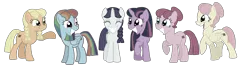 Size: 4400x1300 | Tagged: safe, artist:its-ok-to-smile, derpibooru import, applejack, fluttershy, pinkie pie, rainbow dash, rarity, twilight sparkle, twilight sparkle (alicorn), alicorn, earth pony, pegasus, pony, unicorn, the cutie map, alternate hairstyle, bad end, equalized, female, hair bun, mane six, mare, pigtails, simple background, the bad guy wins, this will end in communism, transparent background, vector, xk-class end-of-the-world scenario