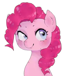 Size: 837x954 | Tagged: artist:oouichi, bust, derpibooru import, determined, pinkie pie, safe, simple background, solo, transparent background