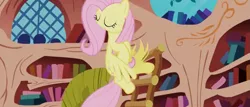 Size: 827x354 | Tagged: animation error, derpibooru import, fluttershy, great moments in animation, safe, screencap, solo, the ticket master, wat